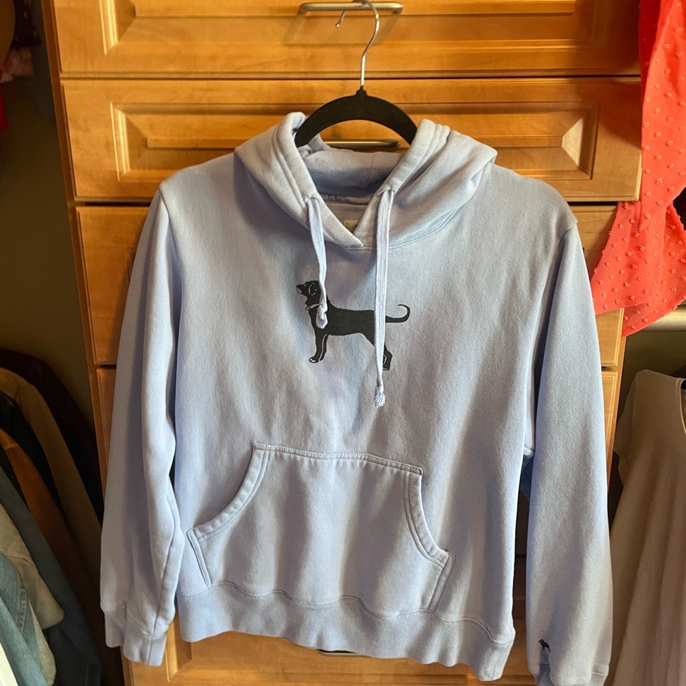 Black Dog Print Hoodie